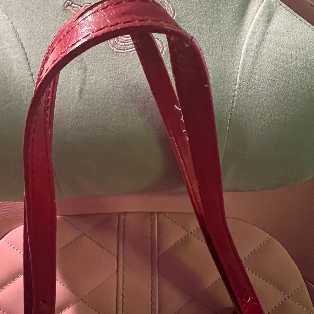 Michael Kors Red Embossed Neoprene Tote Bag - Picture 4 of 7